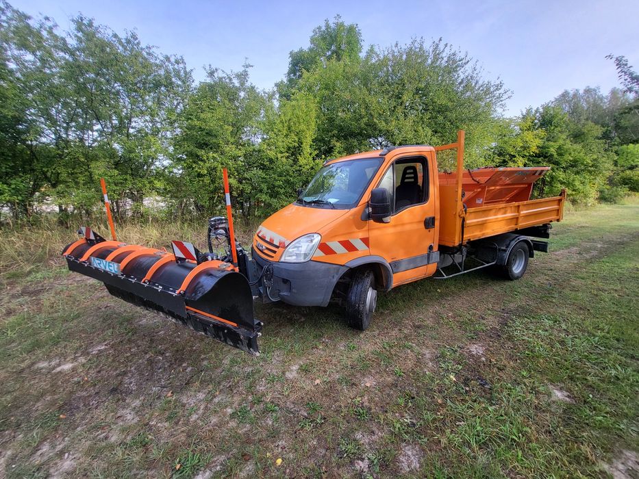 Bus wywrotka iveco daily 65c18 DMC 3500 pługopiaskarka akcja zima  pług solarka nie mascott