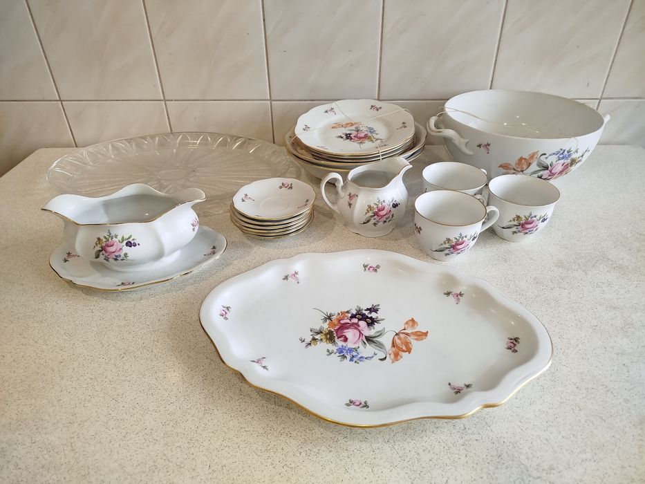 Набор посуды винтажный Богемия Чехословакия  Антуанетта новая