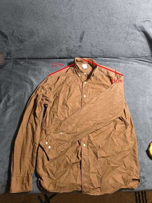 Brązowa męska koszula z długim rękawem