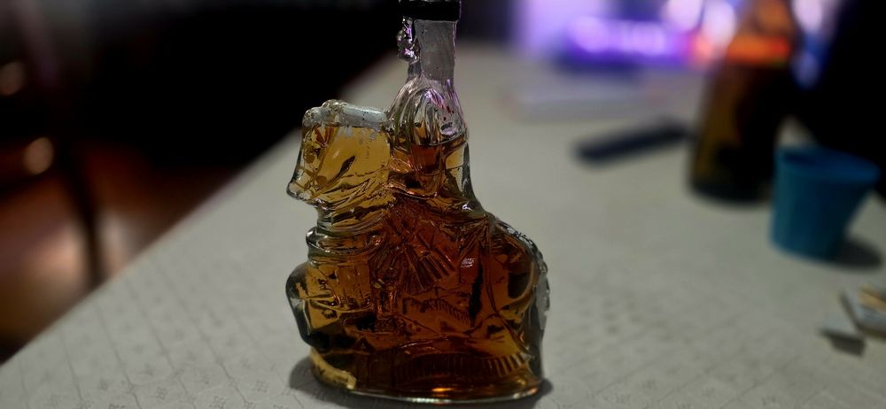 Miniatura de Brandy Destilerías Nogueras Comas (cavaleiro a cavalo)