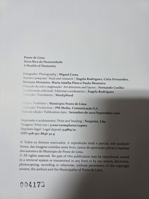 Livro Ponte de Lima terra rica da humanidade