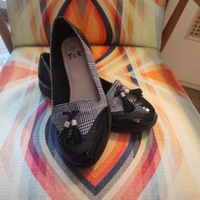 Buty mokasyny damskie czarne rozmiar 38