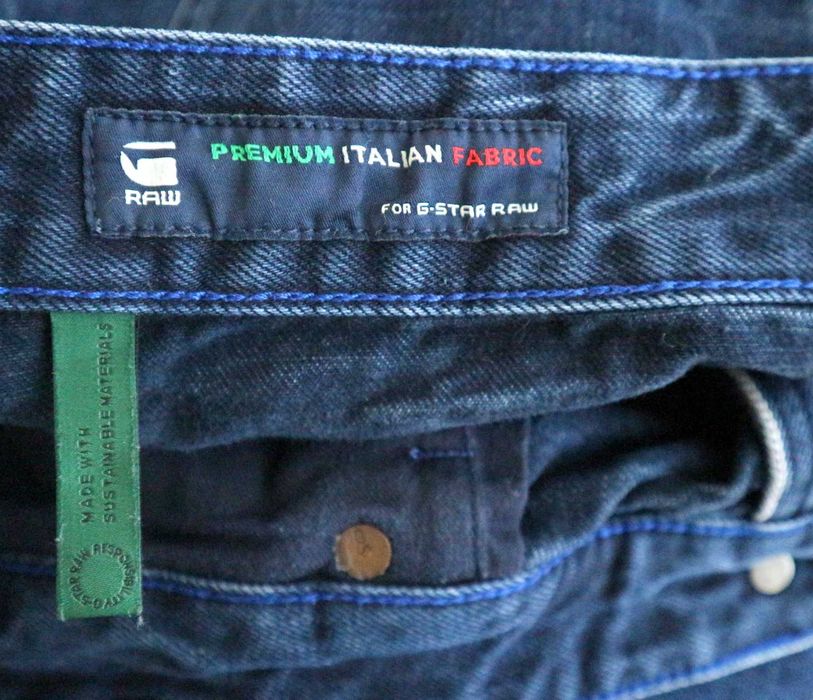 G-Star Raw 3301 Slim Selvedge spodnie jeansy W34 L32 pas 2 x 43 cm