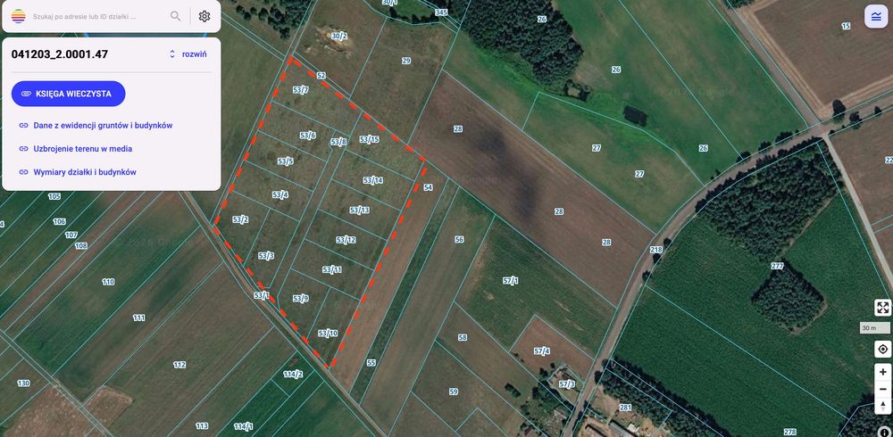 Sprzedam działki budowlane Borowo gmina Rogowo powiat rypiński - 13 działek