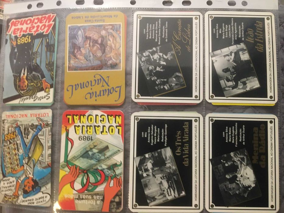 lote  48 calendários bolso anos 80/90  relativos  aos Jogos Santa Casa