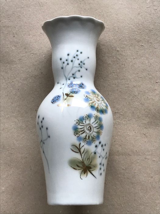 Piękny wazon porcelanowy Połonne ZHK – ZSRR, ręcznie malowany