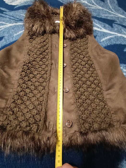 Lindo colete de camurça e malha