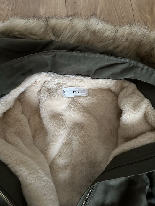 Nowa kurtka taliowana z paskiem Mango L khaki