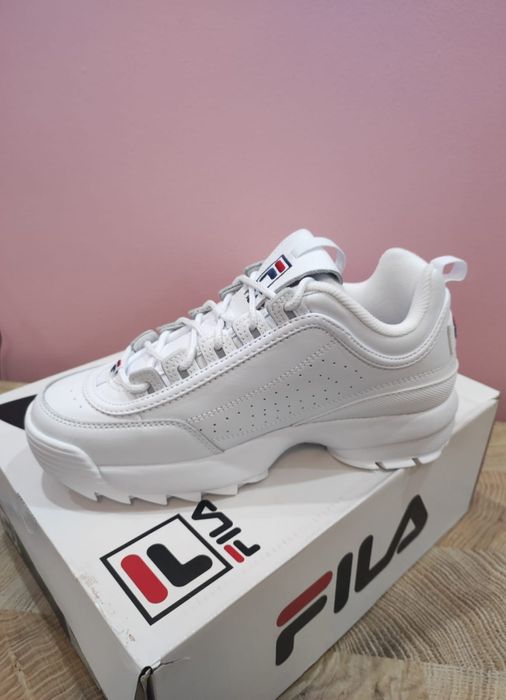 Buty nowe białe sneakersy wysokie Fila Distruptor II Premium 38 jesien