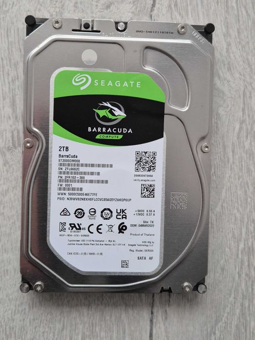 Жорсткий диск для ПК 2TB Seagate Barracuda (SATA3\7200RPM\256MB cache)