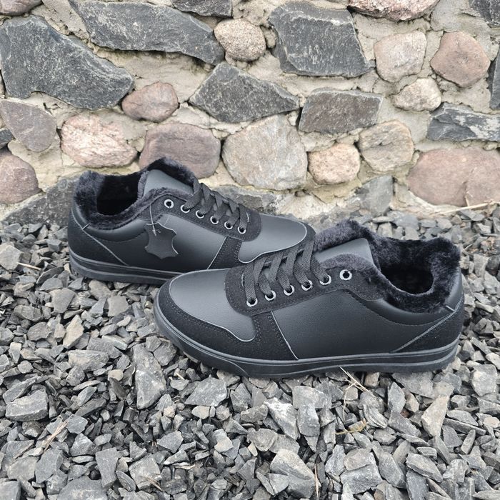 Шкіряні чоловічі зимові туфлі кеди кросівки 41 42 43 44 45