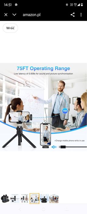 Bezprzewodowy mini mikrofon zestaw