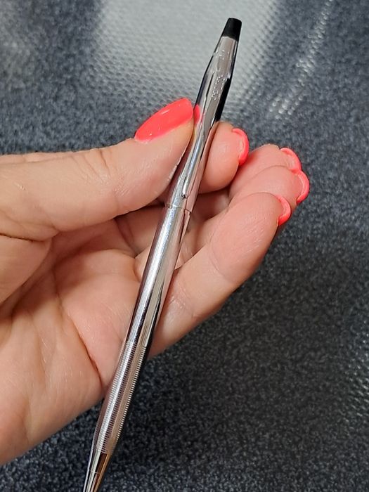 Esferográfica Cross Prateada Lustrous Chrome