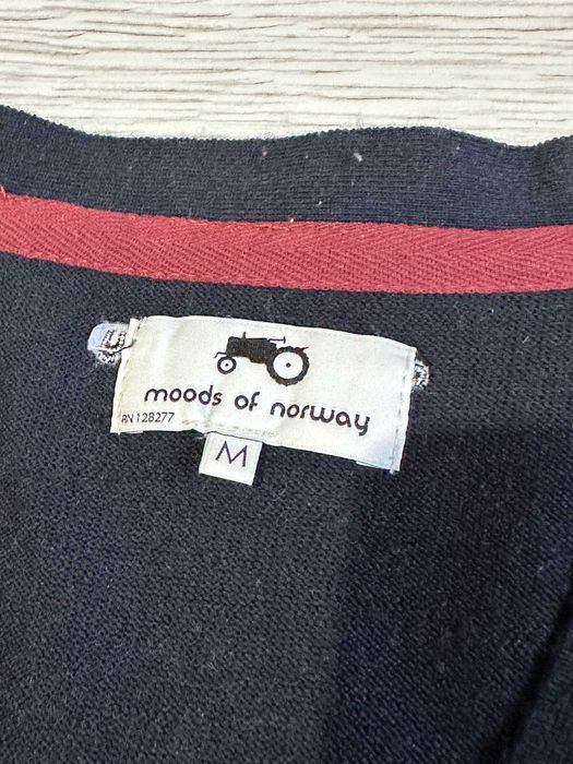 MOODS OD NORWAY męski sweter kardigan wełniany rozpinany 100% MERINO