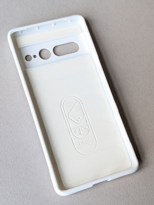 Протиударний чохол Google Pixel 7 Pro силіконовий з мікрофіброю Білий