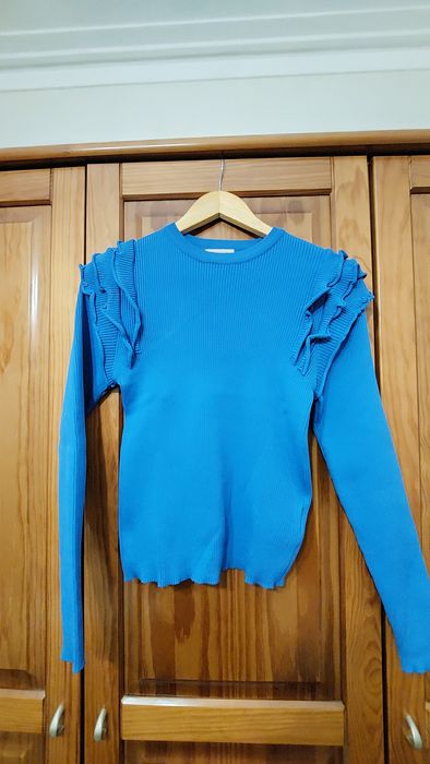 Camisola de malha azul