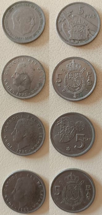 Moedas Europa. ESPANHA. Pesetas.