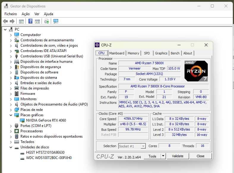 [RESERVADO]Gaming PC Ryzen 7 5800X + RTX4060 8GB + 32GB RAM + SSD 1TB + HDD 1Tb + Win 11 Pro