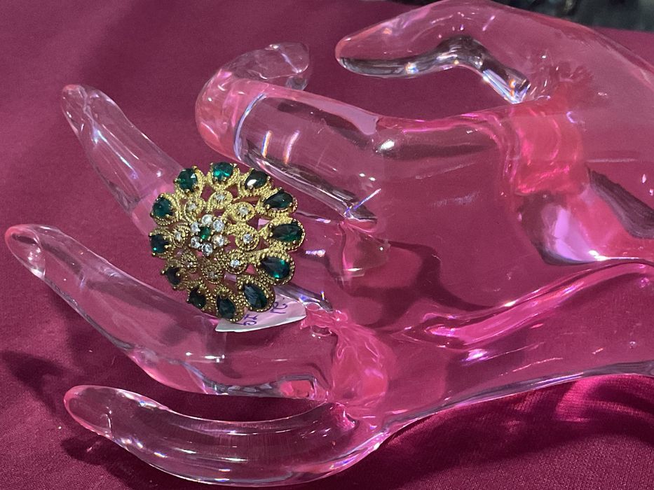 Anel prata banho ouro T.21