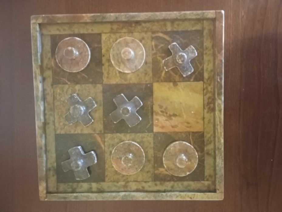 Tic-Tac-Toe Game Set in Soapstone, 22 x 22 cm64739686423554121