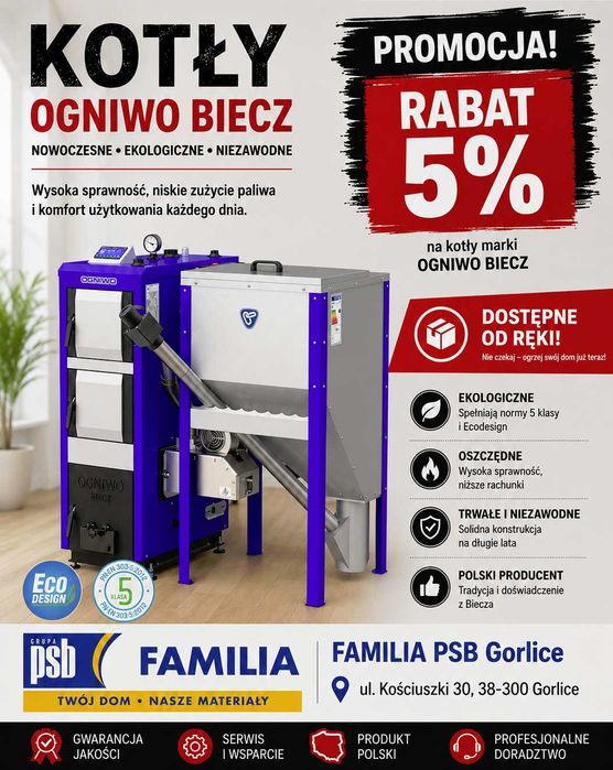 Kotły OGNIWO nowa dostawa 2026 rabaty dostępne od ręki