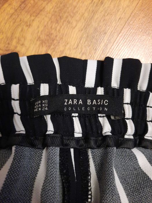 Spodnie szerokie w paski Zara rozmiar XS 34
