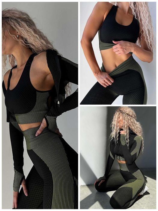 Strój fitness 3 w 1