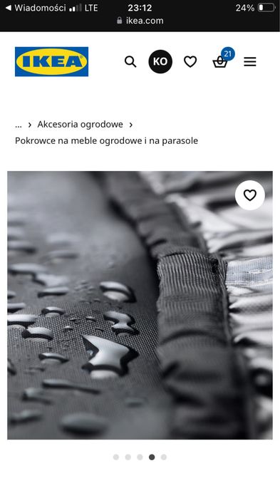 Pokrowiec na parasol ogrodowy, 220x65 cm