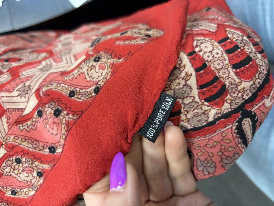 Jedwabny Szal chusta chustka jedwab silk side seta etno boho