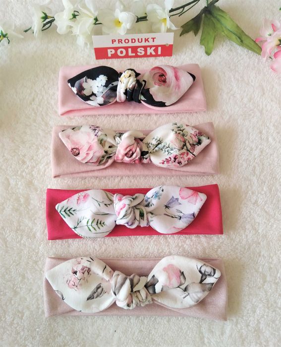 Opaski na głowę - na włosy - 2szt. - hand made