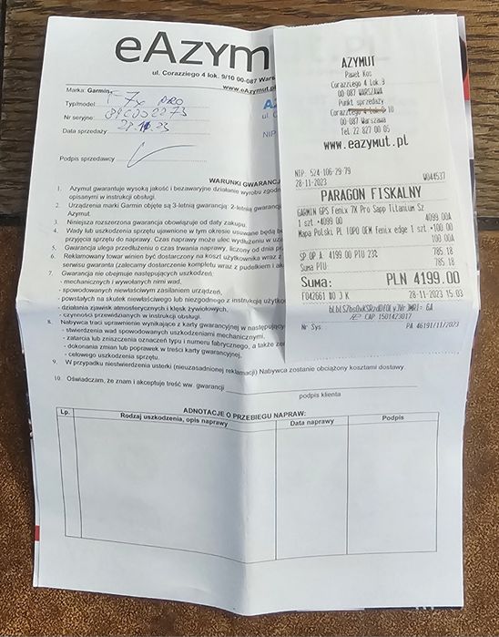 Garmin fenix 7x pro sapphire solar 51mm + mapy PL TOPO + bonusy