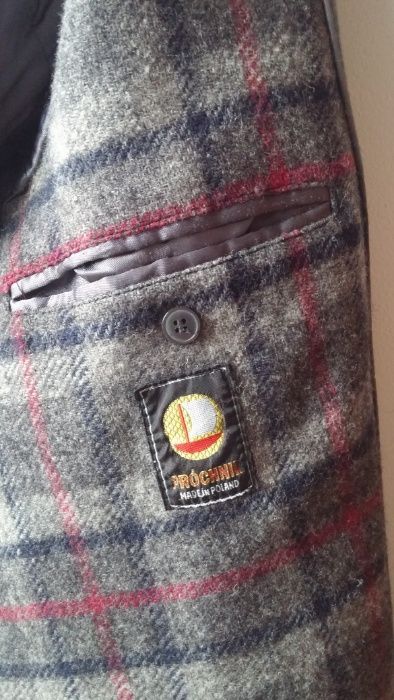 Płaszcz Próchnik wełniany szary m/l