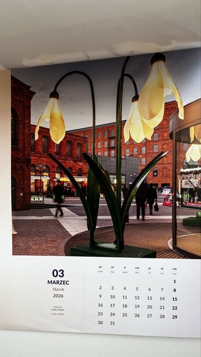 Multidekor nowy kalendarz świąteczny na rok 2026 z ilustracjami