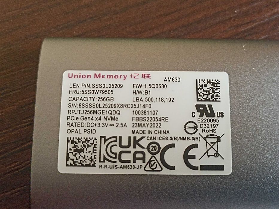 Dysk przenośny SSD Union Memory AM630 256GB Nvme Gen4 x4