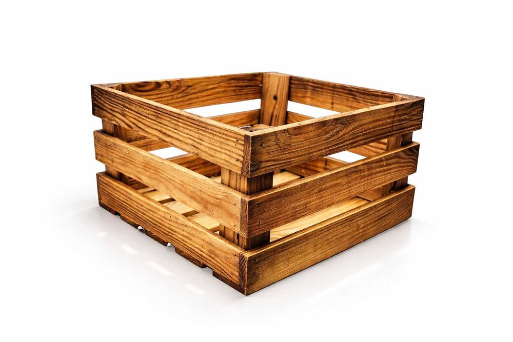 Skrzynka drewniana klatka pudełko owoc jabłka producent 40x30x20opalon