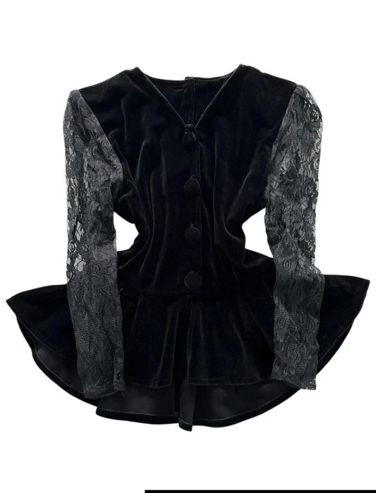 black velvet elegant victorian gothic shirt