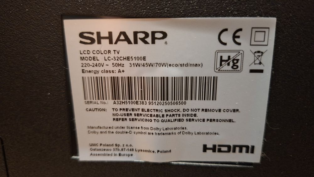 Telewizor Sharp 32 cale