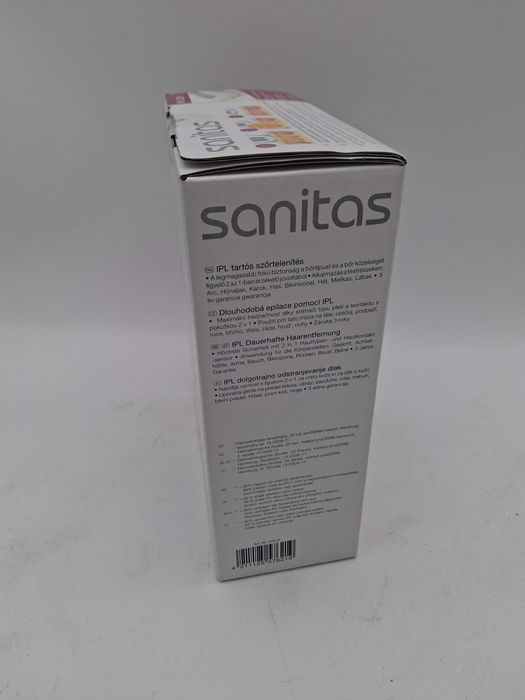 Depilator Sanitas IPL200 z filtrem UV i czujnikiem typu skóry JAK NOWY