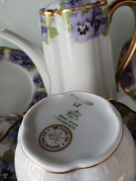 Rosenthal Chryzantheme Victoria Luise serwis kawowy bratki