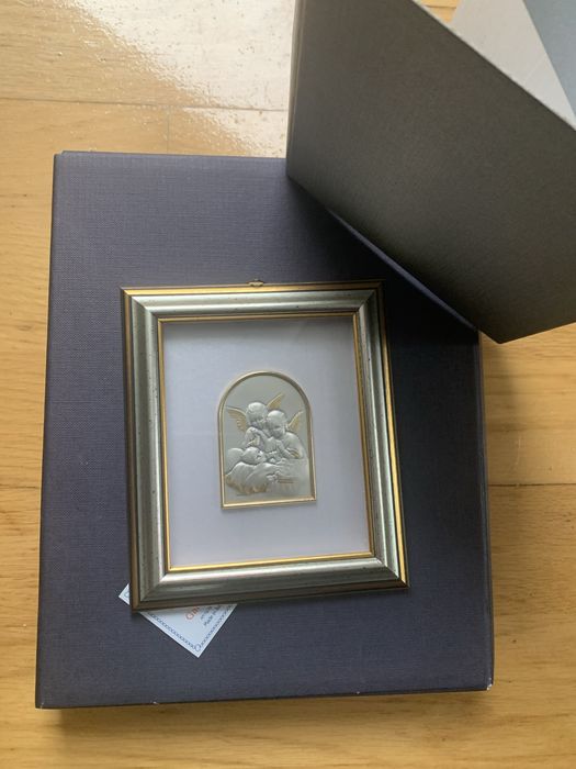 Obrazek posrebrzany prostokątny