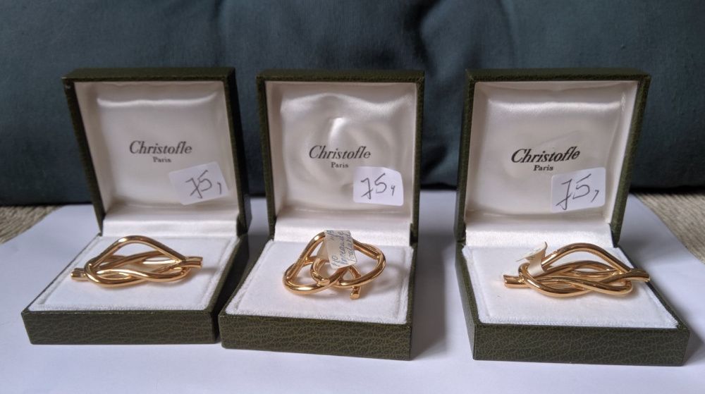 Anéis de Lenço Banho Ouro Christofle