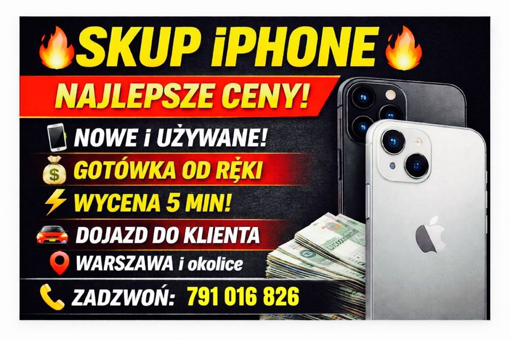 Skup Apple iPhone | Warszawa | Nowe i Używane | Dojazd do klienta !