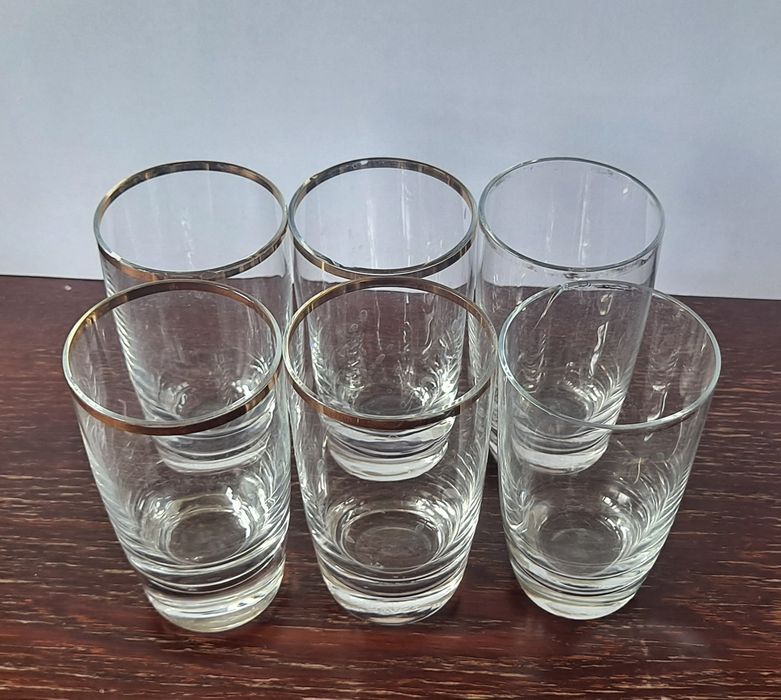 Duże kieliszki do wódki 6 szt z czasów PRL