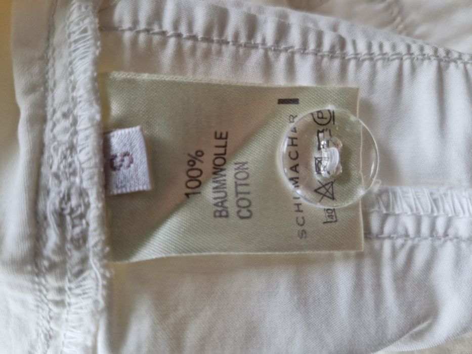 SCHUMACHER , spodnie biale , s , 100% bawełna