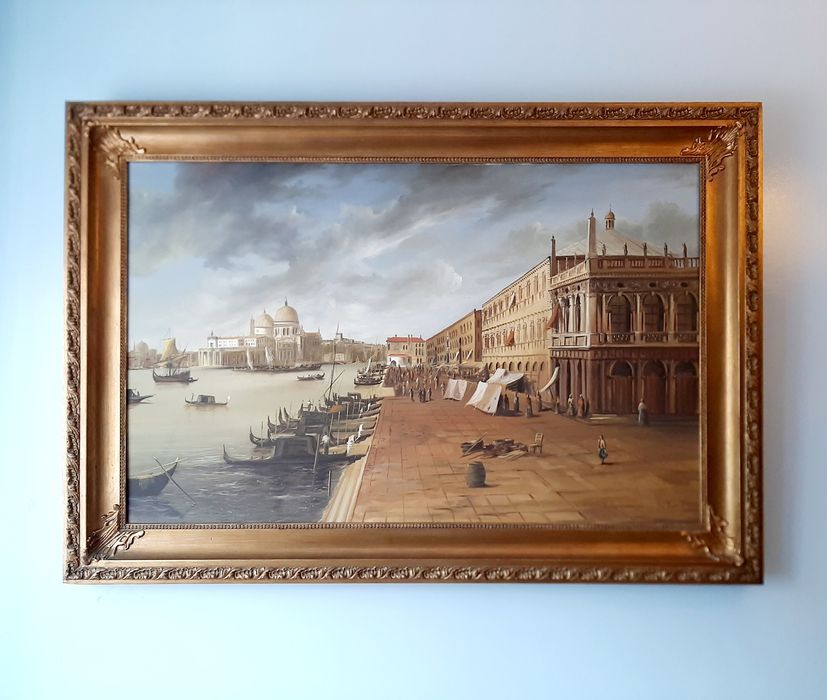 Quadro 130x90cm - Pintura a Óleo da Cidade de Veneza por João Peixoto