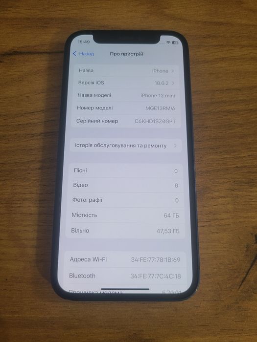 iPhone 12 mini на запчастини