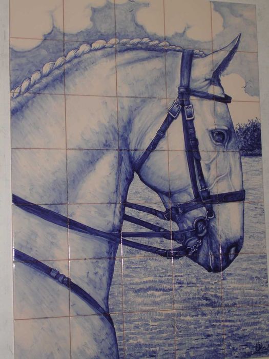 Painel em AZULEJO - pintura Manual