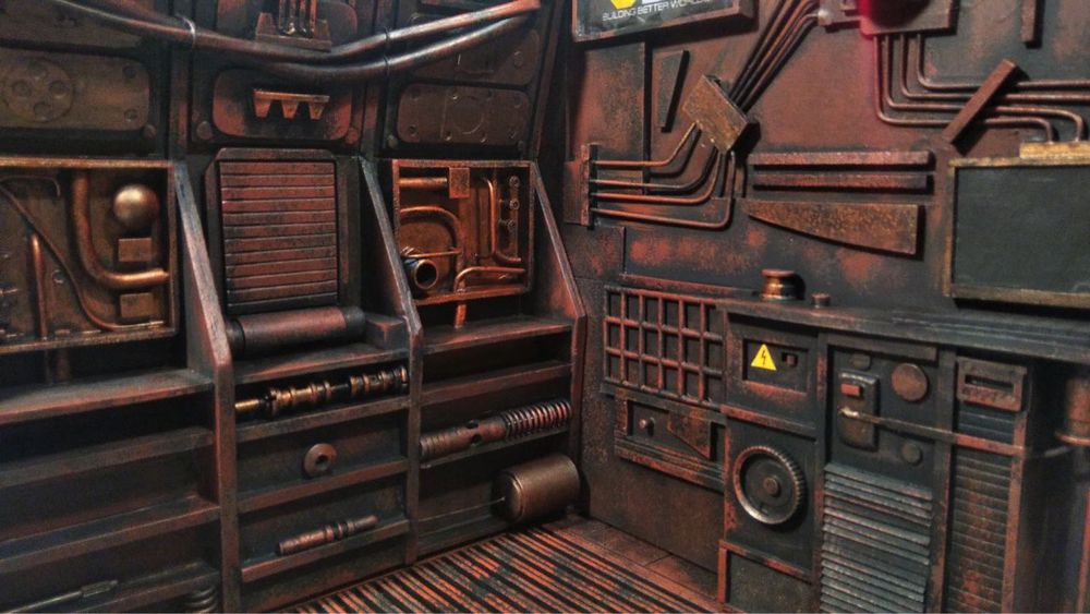 Чужой Ксеноморф диорама разборная с подсветкой