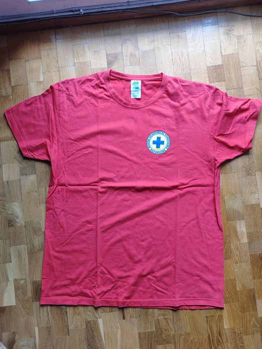 Okazja! Koszulka T-shirt Ratownik WOPR Rozmiar XL 100% bawełna Czerwona
