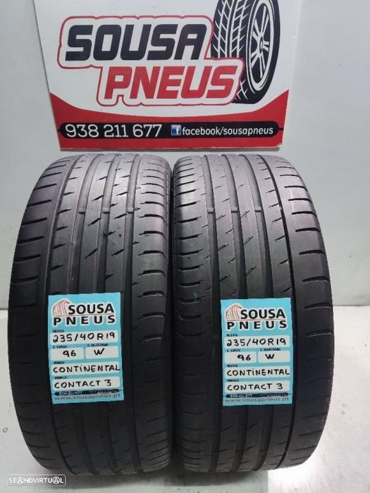 2 pneus semi novos 235-40r19 continental - oferta dos portes